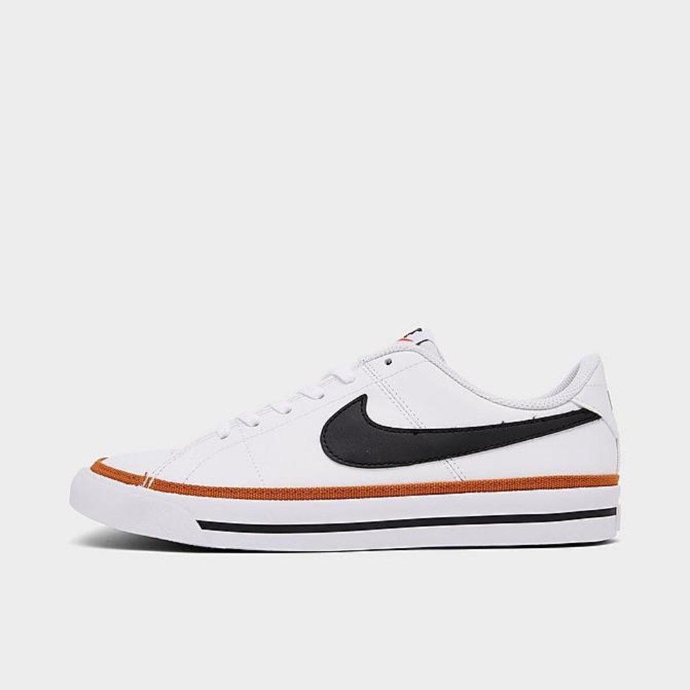 Nike court legacy kids shoes in white/black size 5Y.